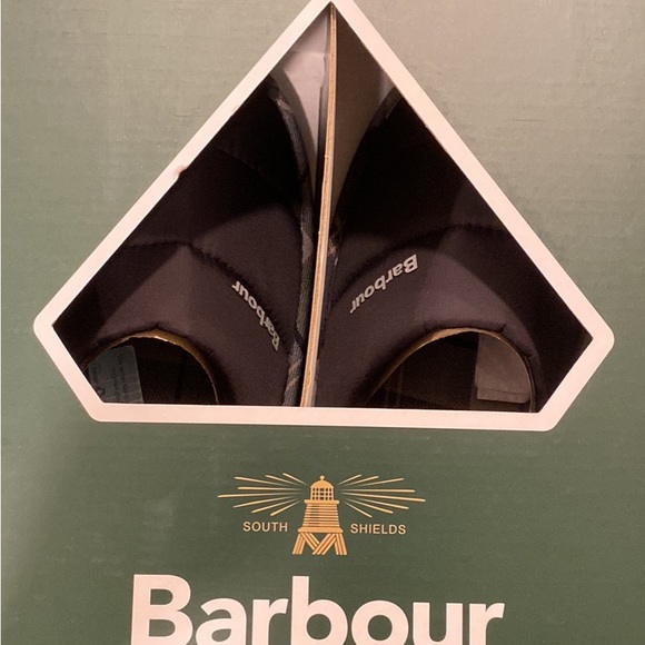 Unisex Barbour black quilted slippers size US8/UK7. - Picture 4 of 4